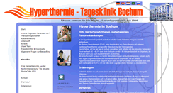 Desktop Screenshot of hyperthermie-tagesklinik.de
